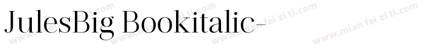 JulesBig Bookitalic字体转换